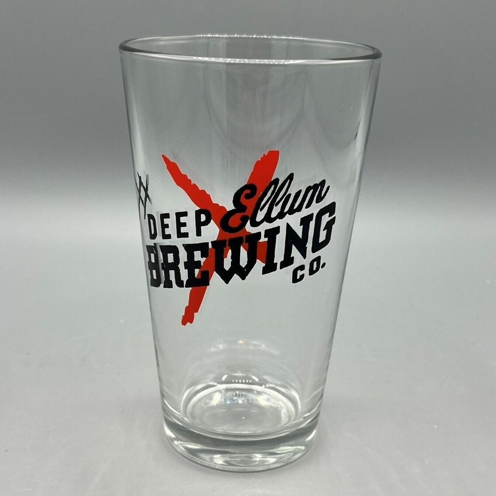 Deep Ellum Brewing Company Logo 16 Oz. Beer Pint Glass Dallas Texas